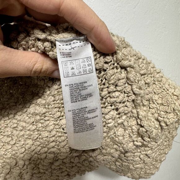 Forever 21 Cardigan Sweater Tan Brown 3/4 Sleeve Knit Open Front Womens sz Small - Picture 6 of 7
